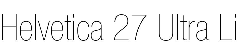 Helvetica 27 Ultra Light Condensed Fuente Descargar Gratis